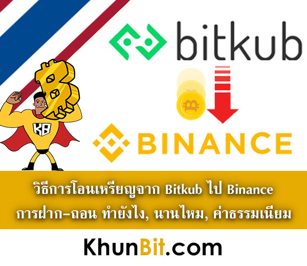 วิธีการโอนเหรียญจาก Bitkub ไป Binance ,การฝาก-ถอน การโอนคริปโต ทำยังไง, นานไหม, ค่าธรรมเนียม